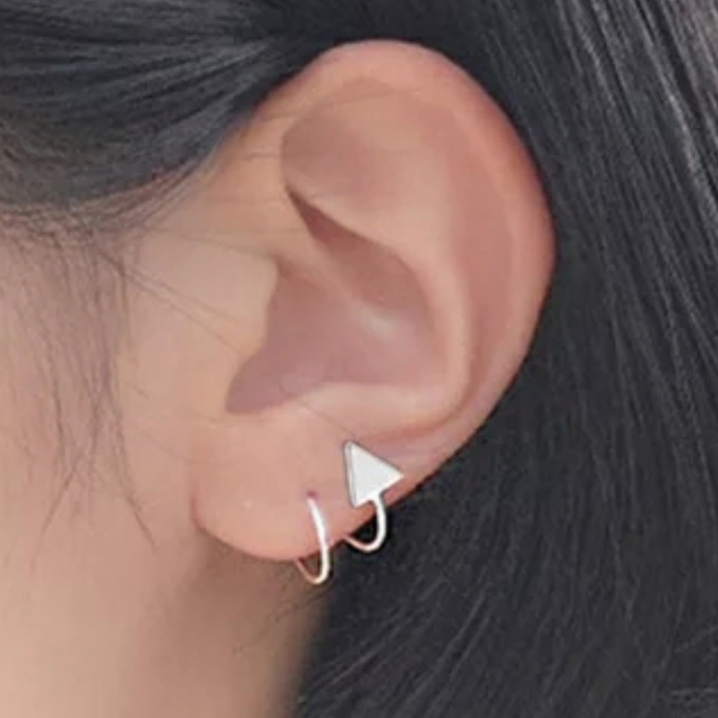 Spiral Statement Stud- Triangle